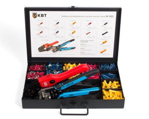 Набор изолированных наконечников в металлическом кейсе с 2 инструментами М-950-2 КВТ