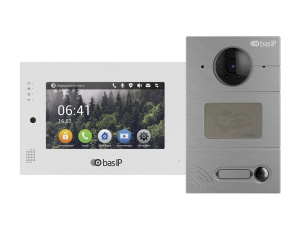 AP-07 SILVER+AV-01MFD GREY Комплект вызывной панели с монитором AP-07 SILVER+AV-01MFD GREY BAS-IP