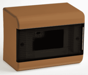 68029К Тусо Щит распределительный навесной ЩРн-П-9 Коричневый с прозрачной дверью