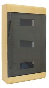 68036-27М Тусо Щит распределительный навесной ЩРн-П-36 Сосна с прозрачной дверью