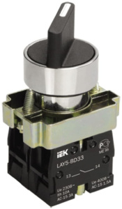 Переключатель LAY5-BD25 2 положения I-0 стандартная ручка IEK