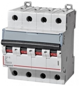 Автоматический выключатель четырехполюсный Legrand DX3-E 4п C40 6000/6kА 407309