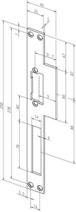 Lap (14C 35) (-------14C35-01) лицевая панель нерж. Планка, плоская, длинная Eff-Eff