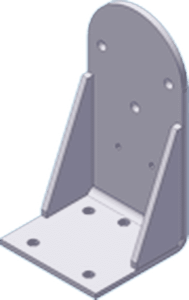 L-уголок AL-50FC Уголок L-образный для крепления к полу ЭКСКОН