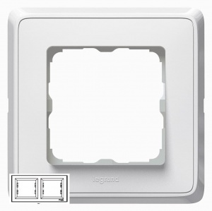 773652 Рамка Legrand Cariva 2 поста Белая