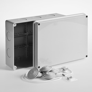 67066 Тусо Коробка распаячная для открытой проводки IP55 Рувинил 240х195х90мм