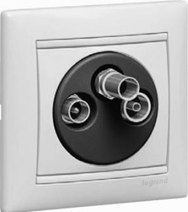 774435 Розетка Белая Legrand Valena TV-RD-SAT простая