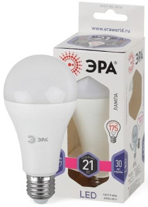 Лампа светодиодная LED Груша A65-21W-860-E27 ЭРА