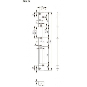 FLH24 Запорная планка длинная Dorma