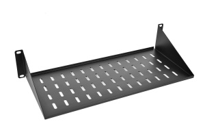 МС-30-9005 Полка перфорированная консольная 2U, глубина 300 мм, цвет черный ЦМО