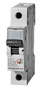 Автоматический выключатель однополюсный Legrand TX3 1п C10 6kA 404026