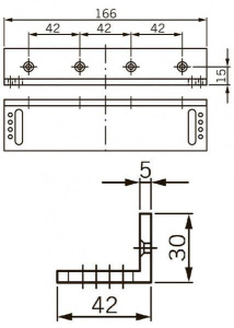 L-кронштейн для EMC 400 AH Dorma