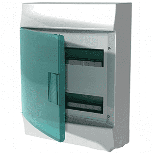 Бокс настенный ABB Mistral41 24М зеленая дверь без клеммного блока