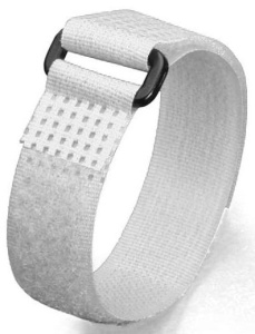 Кабельные стяжки Велькро с пластиковой пряжкой КСВ-П 20х300 (б) (10шт.) КВТ