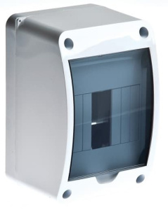 КМПн-4 Щит распределительный навесной под пломбу Белый с прозр. дверью Тусо