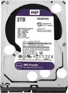 HDD 3000 GB (3 TB) SATA-III Purple (WD30PURZ) Жесткий диск (HDD) для видеонаблюдения Western Digital