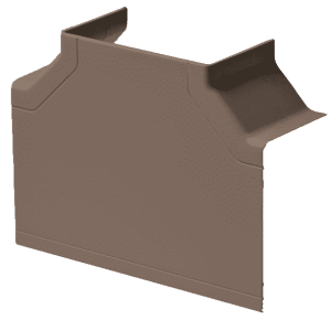 Тройник накладной 90 градусов ТРН-100х40/100х60-К Рувинил цвет Коричневый