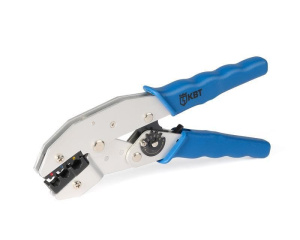 Кримпер CTA-11 для обжима изолированных разъемов с красной, синей и желтой манжетами КВТ