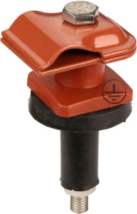 GALMAR Зажим на крышу, покрытую черепицеи? и складчатых поверхностеи?, для токоотвода (оцинк. сталь)