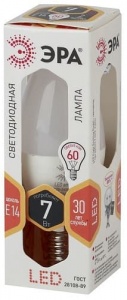 Лампа светодиодная LED Свеча B35-7W-827-E14 ЭРА