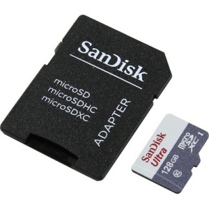 Карта памяти microSDXC, 128 ГБ, Class 10 SDSQUNS-128G-GN6TA SANDISK