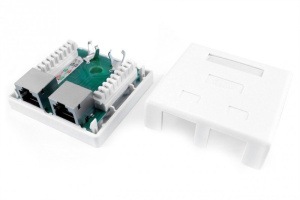SB1-2-8P8C-C6-SH-WH Розетка RJ-45 Hyperline