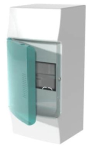 Бокс настенный ABB Mistral41 4М зеленая дверь без клеммного блока