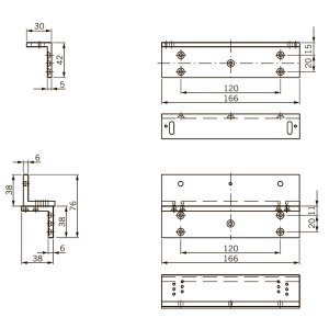 L+Z bracket set for EMC 400 AH Dorma