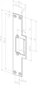 (----16940-01) Планка, плоская, короткая Eff-Eff