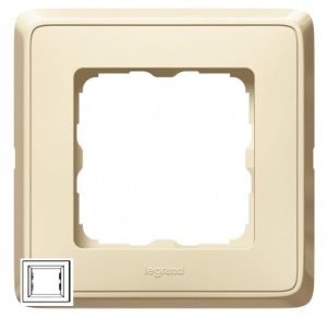 773760 Рамка Legrand Cariva 1 пост Слоновая кость
