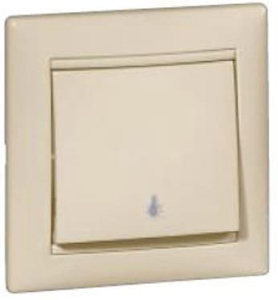 774312 Кнопка Слоновая кость Legrand Valena без фиксации с символом лампы