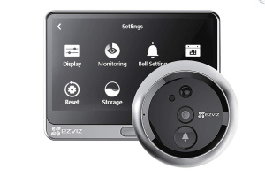 CS-DP1-A0-4A1WPFBSR/SilverMetallic Беспроводной Дверной глазок + 1Мп внешняя камера с ИК-подсветкой до 3м EZVIZ