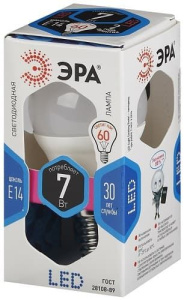 Лампа светодиодная LED Шар P45-7W-840-E14 ЭРА