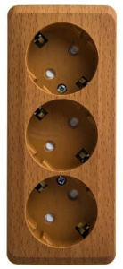 PA16-012T Розетка Бук Schneider Electric Этюд 3-я со шторками с заземлением