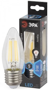 Лампа светодиодная F-LED Свеча B35-5W-840-E27 ЭРА