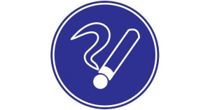 Самоклеящаяся этикетка Ф180мм "Курить здесь" IEK