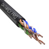 Кабель DATAREX PRO кат.5е, 4 пары U/UTP, жила 0,52, нг(А)-HF, черный, коробка 305 м