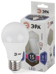 Лампа светодиодная LED Груша A60-15W-860-E27 ЭРА