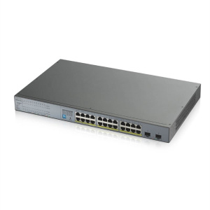 GS1300-26HP-EU0101F Коммутатор PoE+ для IP-видеокамер rack 19", 24xGE PoE+, 2xSFP, бюджет PoE 250 Вт ZYXEL