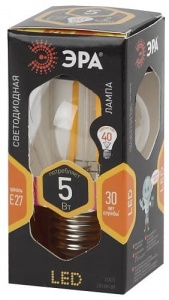 Лампа светодиодная F-LED Шар P45-5W-827-E27 ЭРА