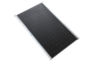 ТСВ-45-9005 Полка перфорированная выдвижная с телескопическими направляющими, глубина 450 мм, цвет черный ЦМО