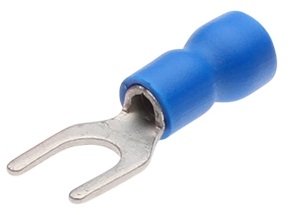 Наконечники вилочные изолированные с ПВХ манжетой НВИ 2.5–6 (син) (100 шт) КВТ