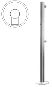 Praktika Стойка ограждения односторонняя (2 муфты, отверстие под фиксатор прямо) Стойка ограждения Praktika Стойка ограждения односторонняя (2 муфты,