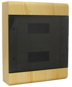 68324-27М Тусо Щит распределительный навесной ЩРн-П-24 Сосна с прозрачной дверью