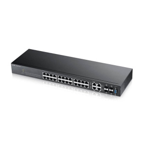 GS2210-24-EU0101F L2 коммутатор rack 19", 24xGE, 4xCombo (SFP/RJ-45), бесшумный GS2210-24-EU0101F ZYXEL