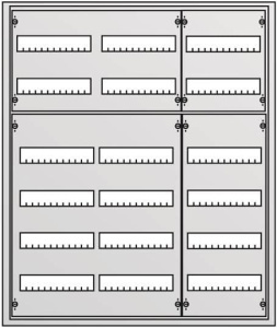 Щит распределительный ABB в нишу U63E на 216 модулей 984x810x120мм