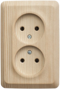 PA16-105D Розетка угловая Сосна Schneider Electric Этюд 2-я без заземления