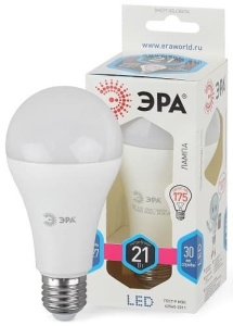 Лампа светодиодная LED Груша A65-21W-840-E27 ЭРА