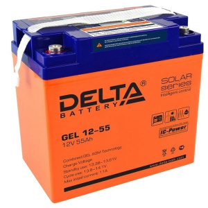 GEL 12-55 Аккумулятор герметичный свинцово-кислотный Delta