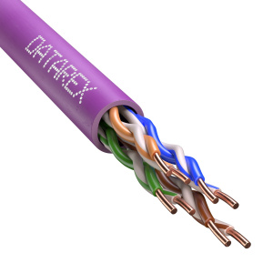 Кабель кат.5е, 4 пары U/UTP, жила 0,51 (+/- 0,01), PVCLS нг(А)-LSLTx, маджента, коробка 305